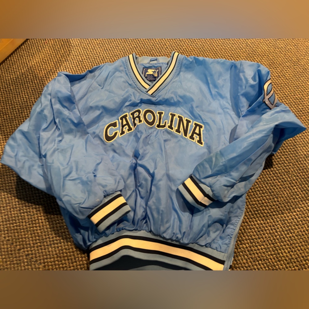 Carolina Tar Heels starter pullover jacket sweater. Vintage style. Lined.